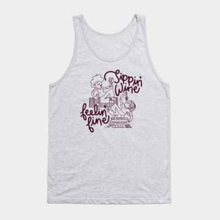 Sippin' Wine Feelin' Fine Tank Top